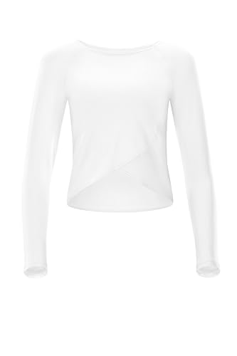 Winshape Functional Light and Soft Cropped Long Sleeve Top AET131LS mit Overlap-Applikation, Ultra Soft Style, Fitness Freizeit Yoga Pilates von WINSHAPE