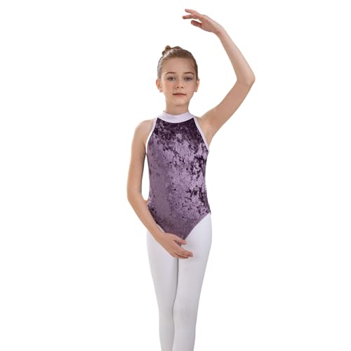 WISREMT Mädchen Trikots Tanz Top für Ballett Gymnastik Kleinkind Kinder Teenager Body mit offenem Rücken Athletische Tanzbekleidung Gym Outfits für 2-16 Jahre Kinder von WISREMT