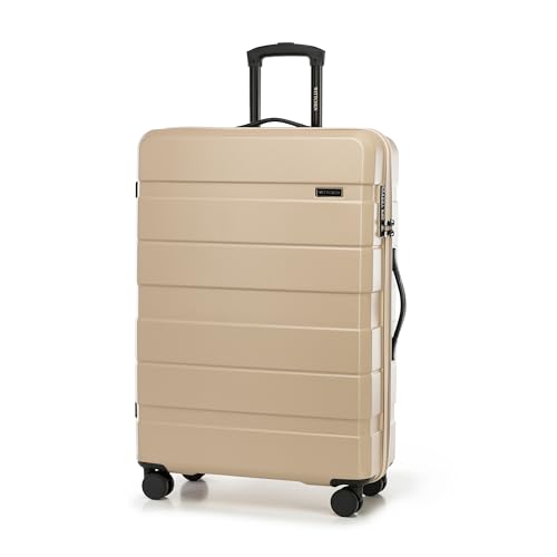 WITTCHEN COMODO Line Großer Koffer Reisekoffer Hartgepäck aus ABS TSA Schloss Größe L Beige von WITTCHEN