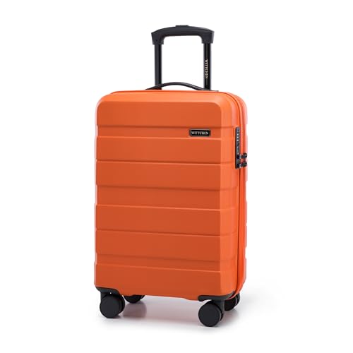 WITTCHEN COMODO Line Kleiner Koffer Kabinentasche Kabinenkoffer Handgepäck Reisekoffer Hartgepäck aus ABS TSA Schloss Größe S Orange von WITTCHEN