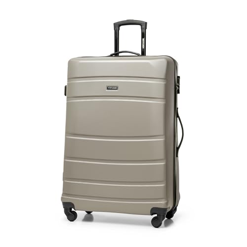 WITTCHEN Großer Koffer Trolley Koffer Reisekoffer aus ABS Hartschalen Trolley 4 Rollen Kombinationsschloss Champagner 56-3A-653-86 von WITTCHEN