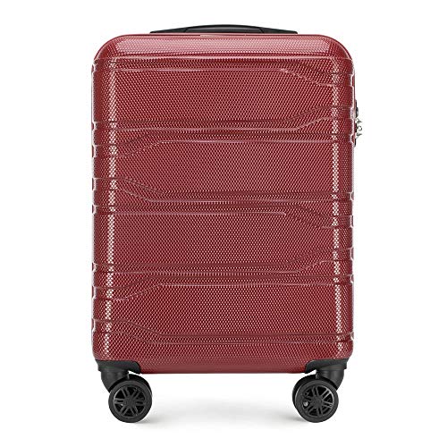 WITTCHEN Koffer – Handgepäck | hartschalen, Material: polycarbonat | hochwertiger und Stabiler | Rot | 38x20x53 cm von WITTCHEN