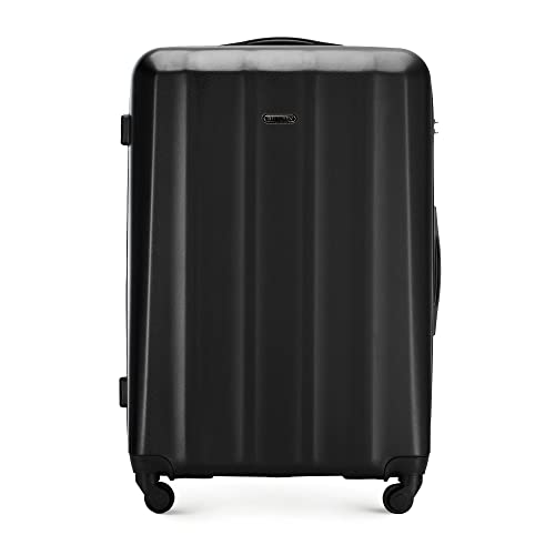 WITTCHEN Koffer – Handgepäck | hartschalen, Material: polycarbonat | hochwertiger und Stabiler | Schwarz | 55x37x20 cm von WITTCHEN