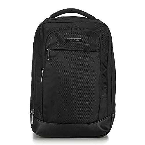 WITTCHEN Rucksack Free on Board Cabin Baggage Mehrzweckrucksack 40x25x20 cm Kabinengepäck Leichter, erweiterbarer Rucksack Polyester Strap zur Befestigung am Koffer Black von WITTCHEN