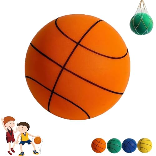 WIWIDANG Dribble Dream Silent Basketball, Größe 7/5/3 (29,5''/27,5''/25,5''), Silent Basketball Dribbling Indoor für Aktivitätentraining (Orange, Größe 5/27,5 Zoll) von WIWIDANG