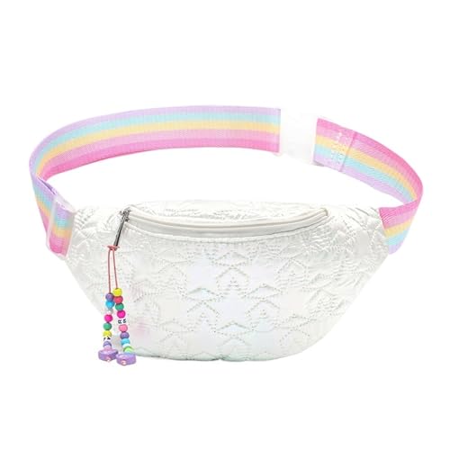 Holografische Hüfttaschen for Kinder, Mädchen und Jungen, Kinder-Gürteltaschen, Urlaub for Partys, Laufen, Reisen, verstellbar, wasserdicht(Beige) von WJLYDM