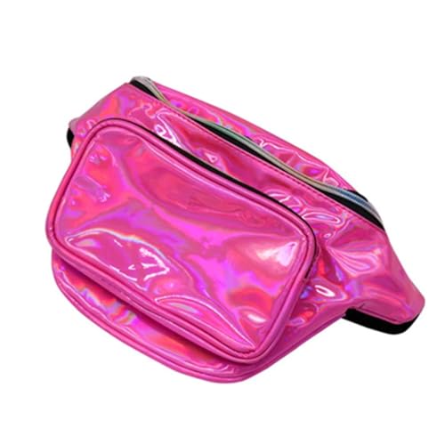 Modische Hüfttasche for Damen, PVC, verstellbar, holografische Tasche for Reisen, Party, Wandern, Laufen, Shopper-Hüfttasche(Rose) von WJLYDM