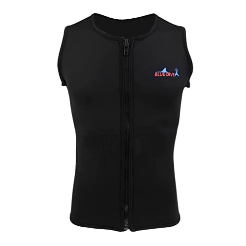 Neoprenanzug-Jacke, ärmelloses 2-mm-Neopren-Surftop für Männer/Frauen – ideal für Wassersport – mehrere Größen – S von WJYLM