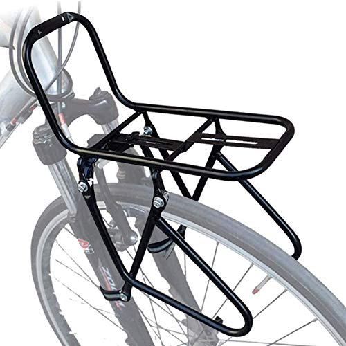 Fahrrad Gepäckträger vorne 15kg Kapazität Gepäckträger 2 Installationsmethoden mit Befestigungsvorrichtung für Scheibenbremse/V-Bremse Mountainbike von WLDOCA