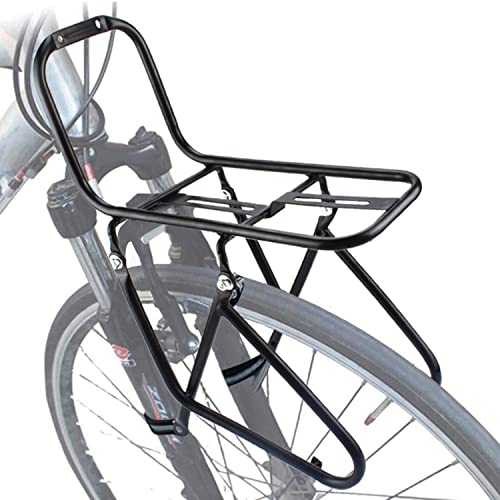 WLDOCA Fahrrad-Gepäckträger vorne MTB Rennrad Gepäckträger 15 kg Belastung Kompatibel mit C-Brakes/Scheibenbremsen zum Tragen von Gepäckträgertasche/Korb/Zelt/Schlafsack von WLDOCA