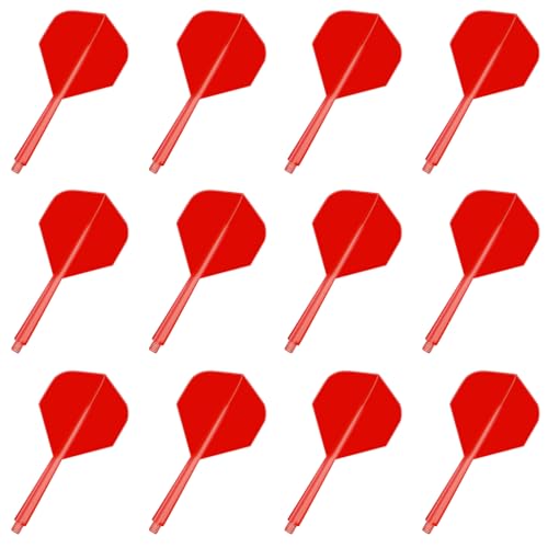 WLHGH 2-In-1 Dart Flights und Dart Schäfte Set, Professionelles Dart Zubehör für Darts Dartpfeile - Stabile Schäfte und Flights(2BA) (Rot) von WLHGH