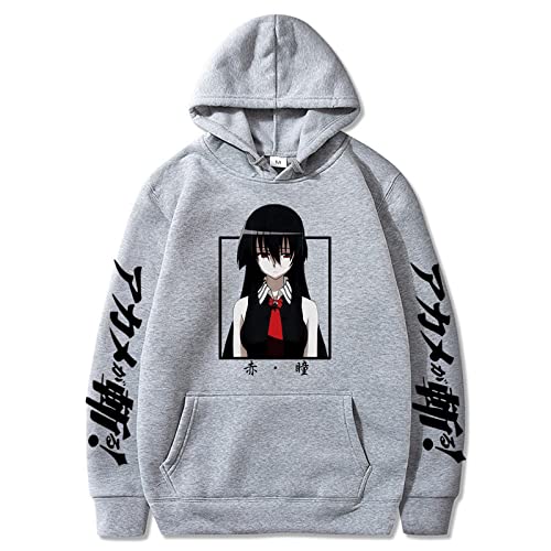 WLIN Akame Ga Kill Uniex Anime Hoodie Mode Langarm Casual Uniex Kapuzen Sweatshirts Damen Frühling Jacke Oberbekleidung Mantel von WLIN