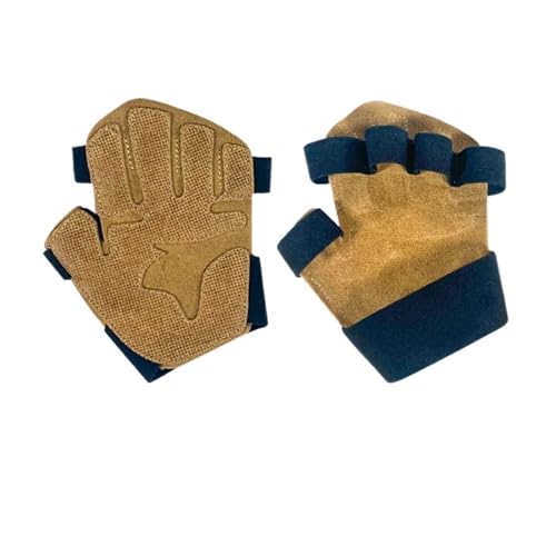 Cushion Grip Belüftete Gewichtheberhandschuhe aus Rindsleder for Herren und Damen, Fitnessstudio, Workout-Handschuhe for Fitness, Gewichtheben, Klimmzüge, Handflächenschutz, Unterstützung ( Color : Up von WLTYSM