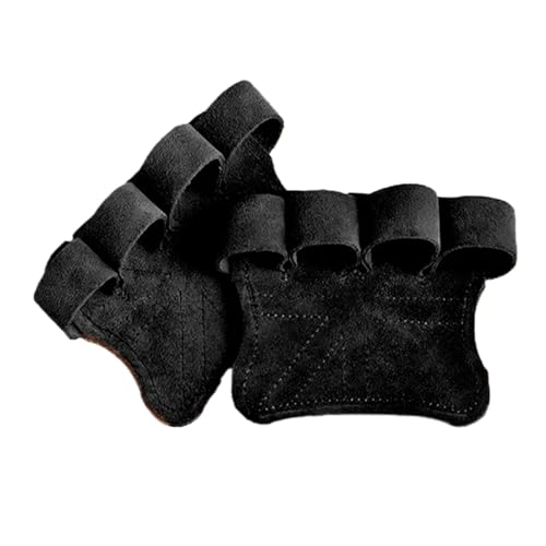 WLTYSM Cushion Grip Gewichtheben-Trainingshandschuhe, Workout, Fitness, Fitnessstudio, Barehand-Handschuhe, Bequeme Leder-Gymnastik-Handgriffe bieten Handfläche (Color : Black) von WLTYSM