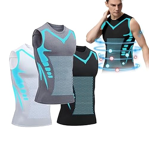 WLWWCX Luckysong Ionic Shaping Vest, Expectsky Ionic Shaping Vest, Ionic Shaping Sleeveless Shirt, Build A Perfect Body (L,3PC) von WLWWCX