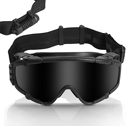 WLXW Airsoft Anti-Fog-Brille Mit Ventilator, Anti-Staub, Verstellbar, Outdoor, Taktischer Paintball, BB-Ball, Schutzbrille, Brille Mit 2 Gläsern,A von WLXW