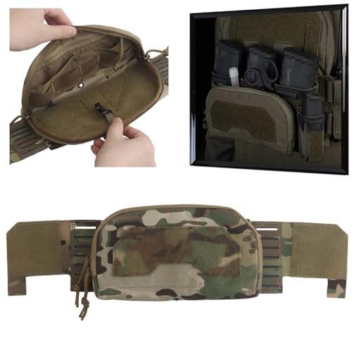 WLXW Taktische 2. Schicht Admin Pouch Äußeres Unterpaket for Airsoft-Jagdweste Plattenträger 5.56 Triple Mag Pouch(RG) von WLXW