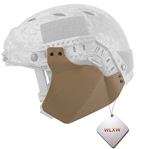 WLXW Taktischer Airsoft-Helm für Paintball-Helm, seitliche Ohrenschützer für schnelle Helme mit Seitenschienen für Gehörschutz, Outdoor-Jagd, Kopfschutz, Zubehör, Hellbraun von WLXW