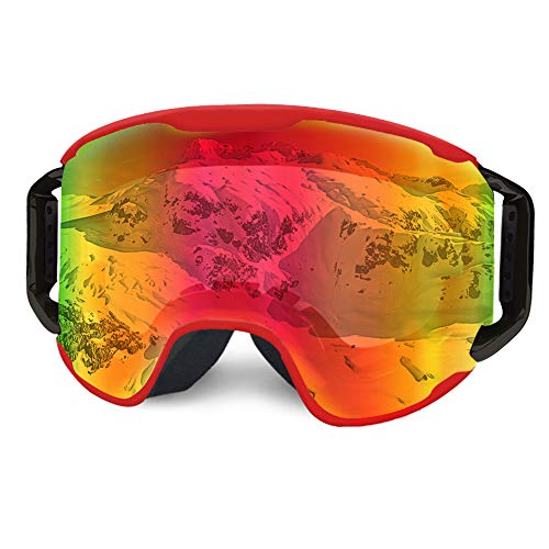 WLZP [2020 NEW] Skibrille, Doppelte Anti-Fog UV-Schutz-Winter-Schnee-Sport-Schutzbrillen, staubdicht Kratzfest, Winter-Schnee-Sport-Snowboard-Schutzbrillen, Helm Kompatibel Schneebrille für Männer von WLZP
