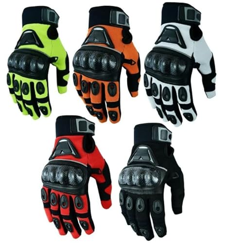 WMW WALI MOTO WEAR Herren Motorrad Handschuhe neu Motorrad Handschuhe mit Protektor Motorrad Lederhandschuhe (White, XL) von WMW WALI MOTO WEAR