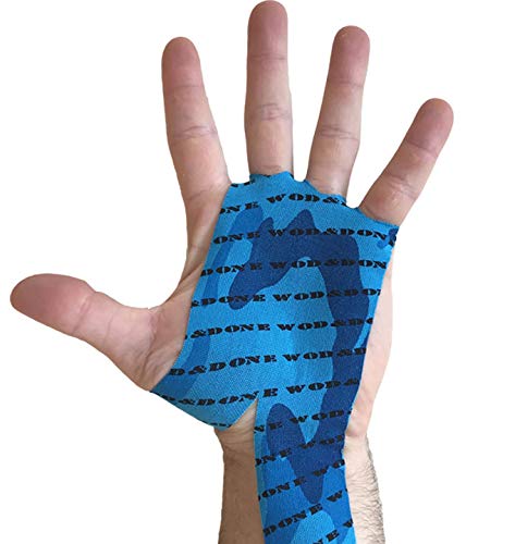 WOD&DONE Custom Handschutz Athletic Grips für Klimmzüge, Functional Fitness, Gymnastik (BlueCamo, 20) von WOD&DONE