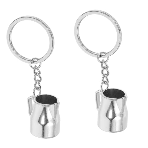 WOFASHPURET 2st Kaffeetasse Schlüsselanhänger Espressotassen Kaffeebecher Schlüsselanhänger Mit Latte- -Becher Tasche Schlüsselanhänger Konzentrieren Zinklegierung Funkelnde Tasse von WOFASHPURET