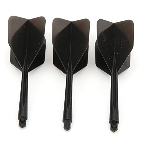 WOHPNLE Dart Flights Standard Shape, Transparente Dart-Flights Und Schäfte, Leichte Integrierte Dart-Flights, Langlebige Passform, Dart-Flights, Tragbare Integrierte Dart-Flights Und Schäfte(Schwarz) von WOHPNLE