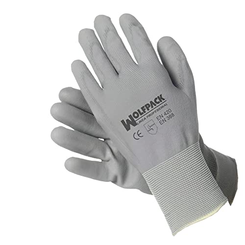 Wolfpack 15031065 – Handschuh aus Polyurethan/Nylon Seattle mit Hänger, 6 " von WOLFPACK