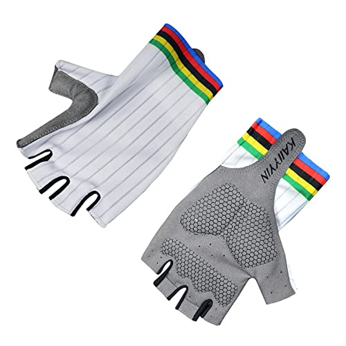 WOMCLOT Fahrradhandschuhe Fahrradhandschuhe Leichte, rutschfeste, Stoßfeste Halbfinger-Rennradhandschuhe,Farbe-02,XL von WOMCLOT