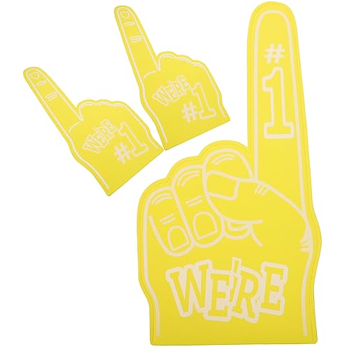 WOONEKY 3 Stück Schaumstoff Finger Für Cheerleading Cheerleader Requisiten Für Mädchen Fußballspiel Geräuschmacher Schaumstoff Hände Schaumstoff Finger Für Sport Zeigefinger Für von WOONEKY