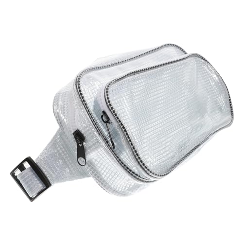 WOONEKY PVC Werkzeugtasche Sporttasche Aufbewahrungstasche Durchsichtige Brusttasche Durchsichtige Hüfttasche Durchsichtige Gürteltasche Verstellbarer Gürtel PVC Tasche von WOONEKY