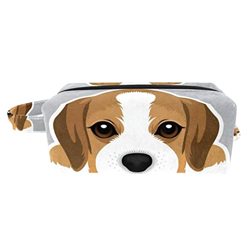 Schminktasche mit Reißverschluss Reisekosmetiktasche Schminktasche,Beagle-Hund Cartoon-Hund,Kosmetik Organizer für Frauen von WOSHJIUK
