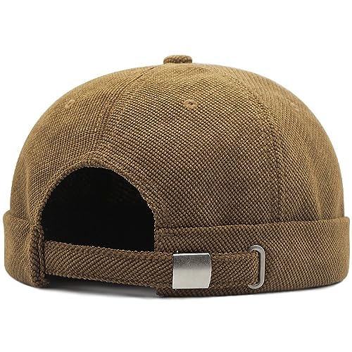 WOUND Basecap Herren Landlord Cord-Schädelmütze, Damen-Hip-Hop-Krempe, Mütze, Großer Kopf, Mann, Übergröße, Baskenmütze, 55–60 cm, 60–65 cm, Khaki, 60–65 cm von WouND