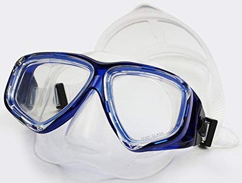 WOWDECOR Schnorchelmaske Taucherbrille Dioptrin Dioptrien Korrektur, Tauchmaske Tauchermaske für Erwachsene und Kinder mit Kurzsichtigkeit Kurzsichtig (Blau, -3,0) von WOWDECOR