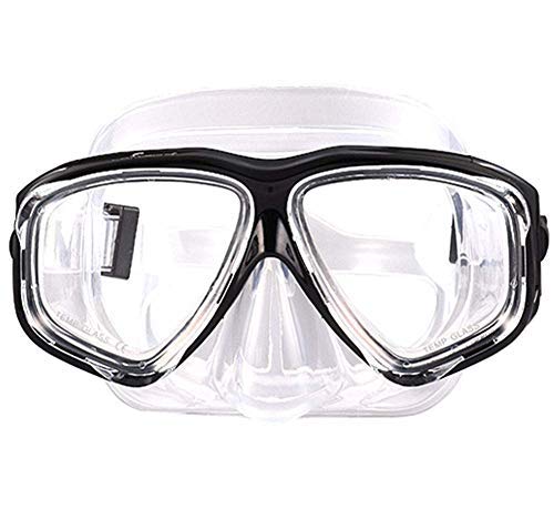 WOWDECOR Tauchmaske für Erwachsene und Kinder mit Kurzsichtigkeit Kurzsichtig, Schnorchelmaske Taucherbrille Dioptrin Dioptrien Korrektur, Schwarz (-1,5) von WOWDECOR