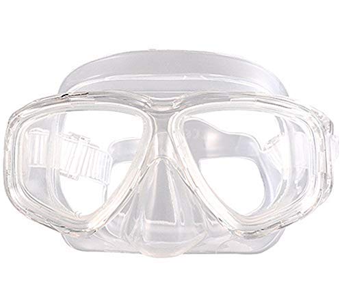 WOWDECOR Tauchmaske für Erwachsene und Kinder mit Kurzsichtigkeit Kurzsichtig, Schnorchelmaske Taucherbrille Dioptrin Dioptrien Korrektur, Völlig transparent (Different 2 Augen) von WOWDECOR