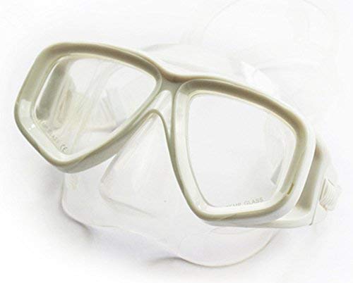WOWDECOR Tauchmaske für Erwachsene und Kinder mit Kurzsichtigkeit Kurzsichtig, Schnorchelmaske Taucherbrille Dioptrin Dioptrien Korrektur (Weiß, -2,0) von WOWDECOR
