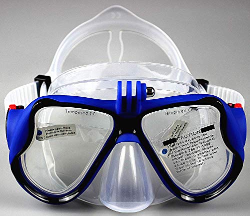 WOWDECOR Tauchmaske für Gopro Kamera Erwachsene Kinder mit Kurzsichtigkeit Kurzsichtig, Schnorchelmaske Taucherbrille Dioptrin Dioptrien Korrektur (Blau, -2,0) von WOWDECOR