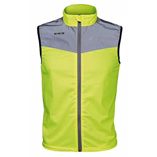 WOWOW Dark Jacket 1.1 gelb S - Sportweste - Fahrradweste - Reflexweste - Atmungsaktiv von WOWOW