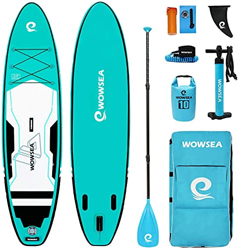 WOWSEA Trophy T2 Aufblasbares Stand Up Paddle Board, Langlebiges und Stabiles Jagen Paddel Board, Angeln & Erkunden Paddleboard mit Zubehör-Kit, Gute Wahl für Aquatische Erholung und Freizeit von WOWSEA