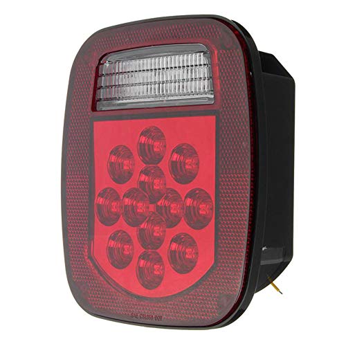 WPFC Rote LED-Leuchten Rückleuchten LED Rückkennzeichenbeleuchtung, Stop-Rücklicht Für LKW-Anhänger Für Boot Zum Jeep TJ CJ YJ JK von WPFC