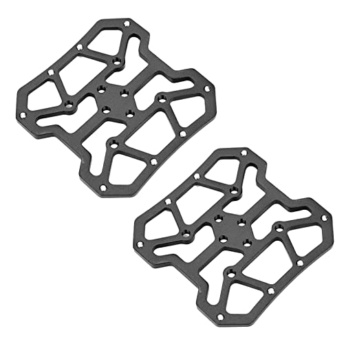 1 Paar Fahrradpedaladapter, Klickpedaladapter aus Aluminiumlegierung, Einfach zu Installierende Pedalplattformadapter für SPD 9 X 9 cm (Schwarz) von WPKD BLUEIY