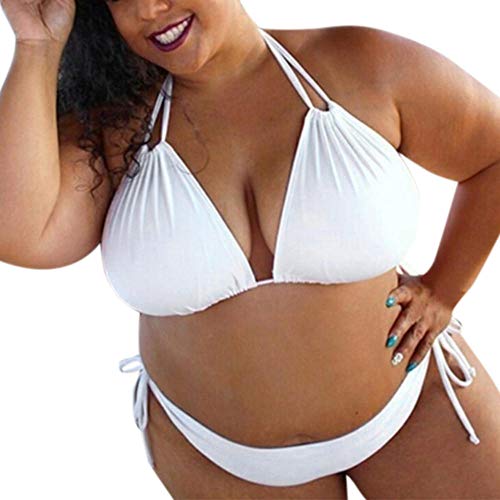 WQZYY&ASDCD Badeanzug Bikini Damen Swimsuit Zweiteiliger Badeanzug Mit Röhrenoberteil Für Damen In Übergröße - E_4XL von WQZYY&ASDCD