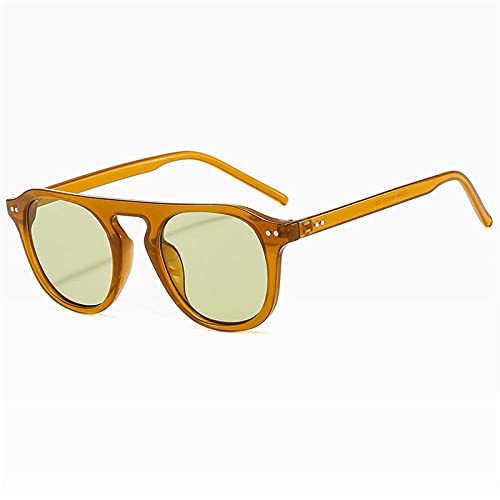 WQZYY&ASDCD Sonnenbrille Herren Damen Mode Frauen Shades Frauen Quadrat Brillen Männer Sonnenbrille-Orange von WQZYY&ASDCD