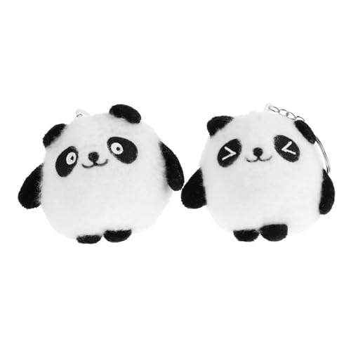 WRITWAA 2 Stück Riesenpanda Anhänger Panda Taschenornamente Plüsch Panda Schlüsselanhänger Exquisiter Panda Schlüsselanhänger Rucksack Hängeornament Schlüssel Hänge Dekor von WRITWAA