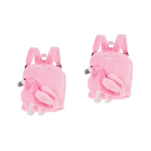 WRITWAA 2St Flamingo-Snack-Tasche ausgestopftes Tierspielzeug Spielzeug für Kinder Plüschtiere zeichentasche Kinder Schultasche für Kinder Plush Bag Kleinkindspielzeug Kinderspielzeug Rosa von WRITWAA