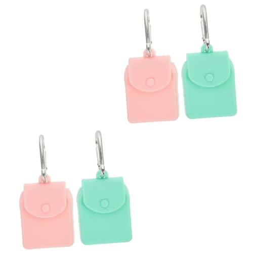WRITWAA 4 Stück Silikon Münzbeutel mit Knopfverschluss und Haken Vielseitige Aufbewahrungstasche für Kleingeld und Kleinteile Leicht Kompakt für Reisen Shopping Strand und Alltag Grün von WRITWAA