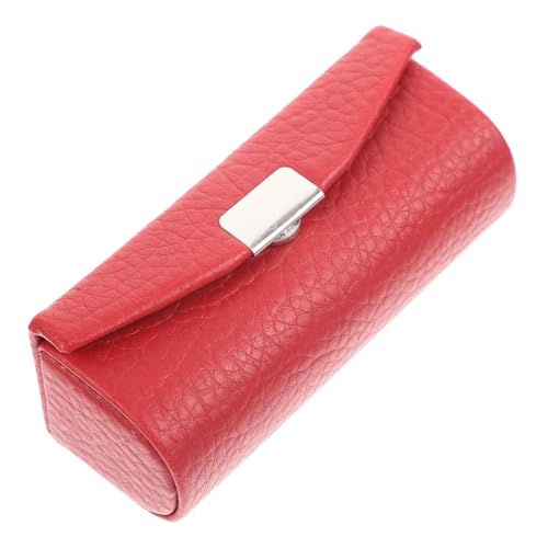 WRITWAA Retro Stil Lippenstift Etui aus Leder Kleines Tragbares Lippenstift Aufbewahrungsbox mit Glatter Oberfläche Langlebiger Lippenstifthalter für Damen für Alltag und Reisen von WRITWAA