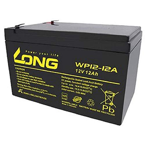 WSB Battery Blei-Akku WP12-12A 12V 12Ah 4,8mm Faston Lead-Acid, kompatibel LC-RA1212PG, LC-RA1212PG1, Exide Powerfit S312/12S, NP12-12, FG21202, NP12-12-WT, MP12-12, 6-FM-12, 6-DZM-12 von WSB