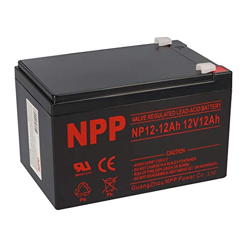 WSB Battery NPP Blei-Akku 12V 12Ah 4,8mm Faston Lead-Acid AGM Akku kompatibel LC-RA1212PG, LC-RA1212PG1, Exide Powerfit S312/12S, NP12-12, FG21202, MP12-12B, 6-FM-12, 6-DZM-12 von WSB
